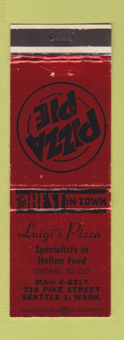 Matchbook Cover - Luigi's Pizza Seattle WA