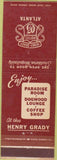 Matchbook Cover - Henry Grady Hotel Atlanta GA