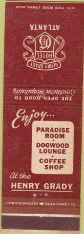 Matchbook Cover - Henry Grady Hotel Atlanta GA
