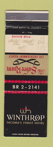 Matchbook Cover - Winthrop Hotel Tacoma WA