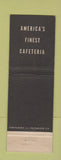 Matchbook Cover - Moars Cafeteria San Francisco CA