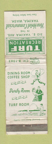 Matchbook Cover - Turf Recreation Yakima WA WORN