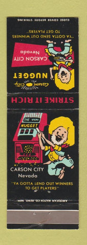 Matchbook Cover - Carson City Nugget Casino NV