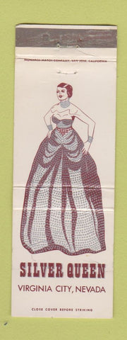 Matchbook Cover - Silver Queen Casino Virginia City NV girlie WEAR
