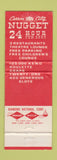 Matchbook Cover - Carson City Nugget Casino NV WEAR
