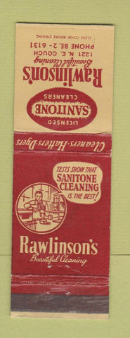 Matchbook Cover - Rawlison's Cleaners Portland OR WEAR