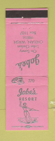 Matchbook Cover - Jobe's Resort Chelan WA girlie