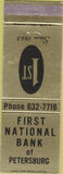 Matchbook Cover - First National Bank of Petersburg