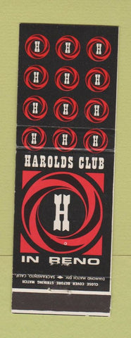 Matchbook Cover - Harolds Club Reno NV