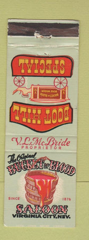 Matchbook Cover - Bucket of Blood Saloon Virginia City NV