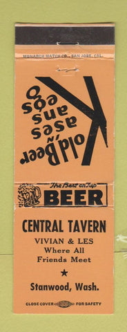 Matchbook Cover - Central Tavern Stanwood WA