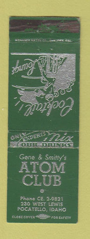 Matchbook Cover - Atom Club Pocatello ID WEAR