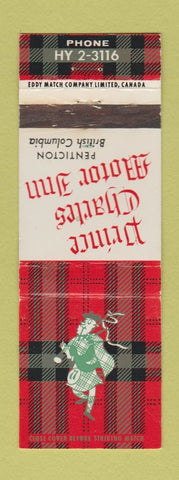 Matchbook Cover - Prince Charles Motor Inn Penticton BC WEAR