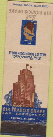Matchbook Cover - Sir Francis Drake Hotel San Francisco CA