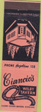 Matchbook Cover - Ciancio's Welby Tavern Denver CO