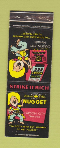 Matchbook Cover - Carson City Nugget Casino NV WEAR