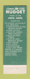 Matchbook Cover - Carson City Nugget Casino NV WEAR