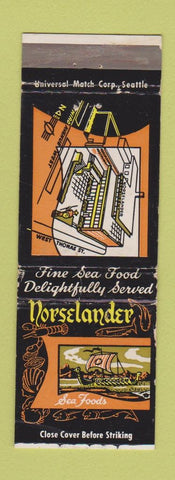 Matchbook Cover - Norselander Seafood Seattle WA WEAR