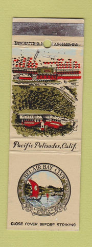 Matchbook Cover - Bel Air Bay Club Pacific Palisades CA WEAR