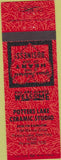 Matchbook Cover - Potters Lake Ceramic Studio East Troy
