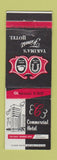 Matchbook Cover - Commercial Hotel Yakima WA