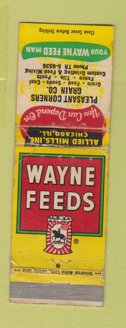 Matchbook Cover - Wayne Feeds Pleasant Corners WORN
