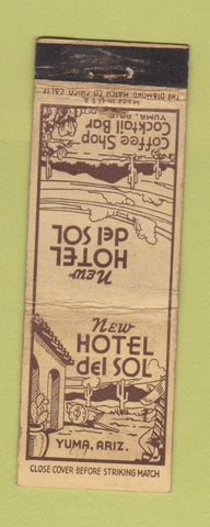 Matchbook Cover - New Hotel Del Sol Yuma AZ WEAR