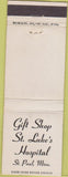 Matchbook Cover - St Lukes Hospital ST Paul MN gift shop