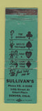 Matchbook Cover - Sullivan's Restaurant Denver Colorado WORN