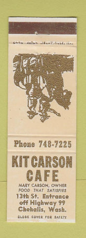 Matchbook Cover - Kit Carson Cafe Chehalis WA