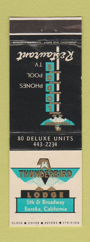 Matchbook Cover - Thunderbird Lodge Eureka CA