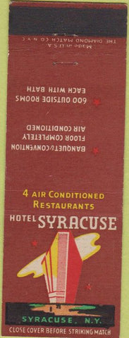 Matchbook Cover - Hotel Syracuse NY
