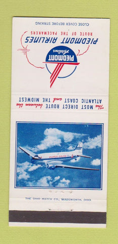 Matchbook Cover - Piedmont Airlines 30 Strike
