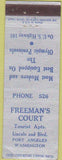 Matchbook Cover - Fireman's Court Port Angeles WA