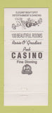 Matchbook Cover - Bourbon Street Cafe Hotel Casino New Westminster BC 30 Strike