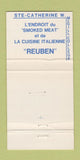 Matchbook Cover - Reuben's Restaurant Deli Montreal QC 30 Strike