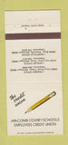 Matchbook Cover Credit Union Macomb Schools Fraser Utica Roseville MI 30 Strike