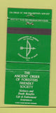 Matchbook Cover - Ancient Order of Foresters Southhampton UK WEAR 30 Strike