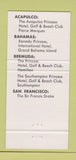Matchbook Cover - Southampton Princess Hotel Beach Club Bermuda 30 Strike