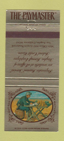 Matchbook Cover - The Paymaster Los Angeles CA Hughes Aircraft 30 Strike