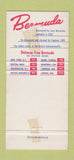 Matchbook Cover - Bermuda Tourism WEAR 30 Strike