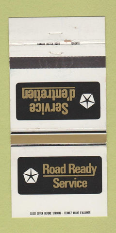Matchbook Cover - Chrysler Service Canada Cowichan Dodge Duncan BC 30 Strike