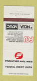 Matchbook Cover Frontier Airlines Credit Union Denver Colorado Dallas 30 Strike