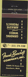 Matchbook Cover - Bancroft Co Dearborn MI Grinding Wheels