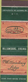 Matchbook Cover - Williamsburg Lodge VA