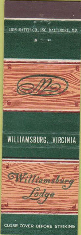 Matchbook Cover - Williamsburg Lodge VA