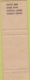 Matchbook Cover - Bangor House ME