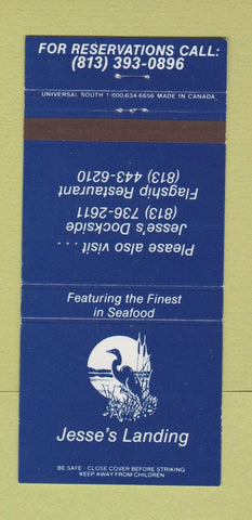 Matchbook Cover - Jesse's Landing Restaurant Seminole FL 30 Strike