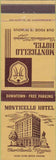 Matchbook Cover - Monticello Hotel Charlottesville VA