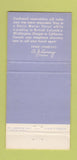 Matchbook Cover - Doric Motor Hotels Seattle WA 30 Strike